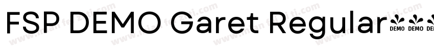 FSP DEMO Garet Regular字体转换